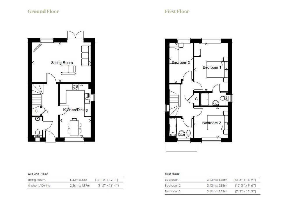 Plot 3, The Kensington at The Oaks, Homes 3 & 4 The Oaks Floorplan.JPG